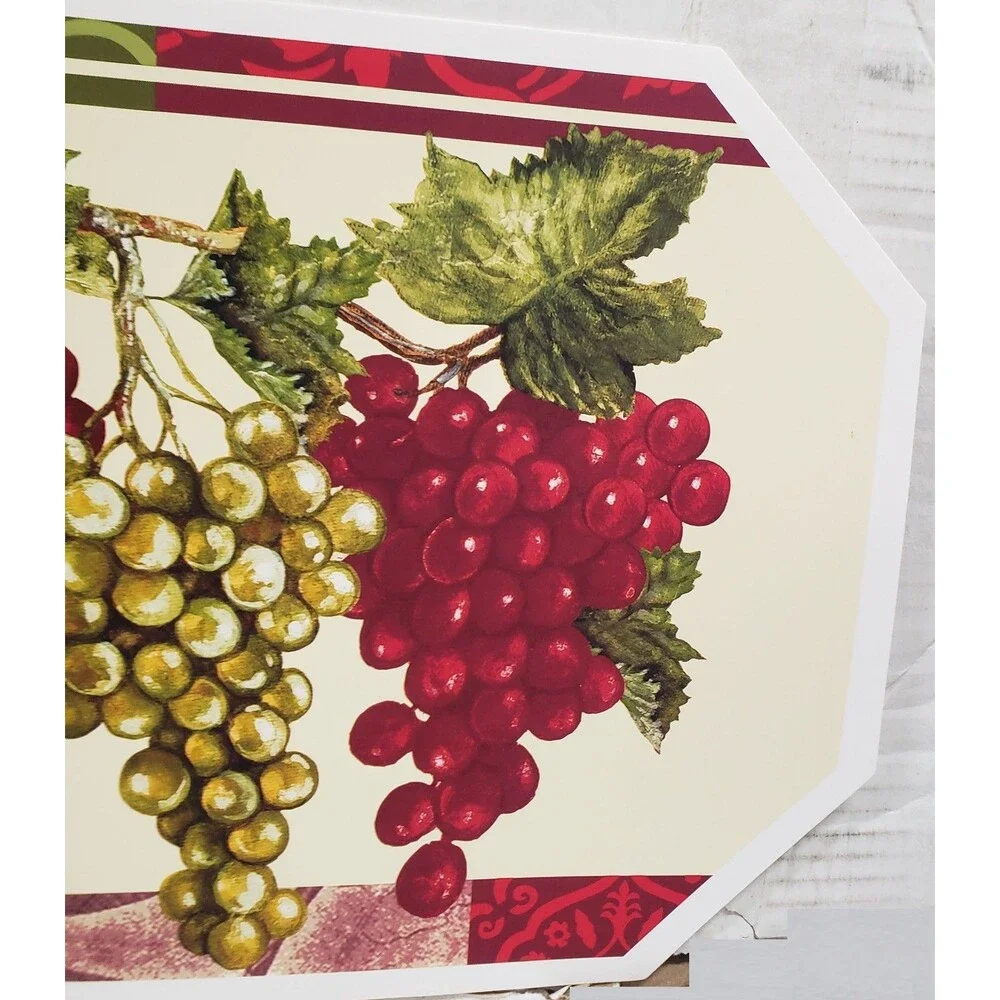 Set of 3 Same Printed Vinyl Non Clear Placemats (18